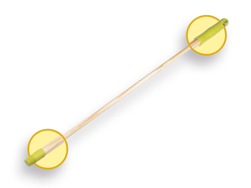 Linea Houten Steel Met Schroefdraad 130 Cm - Afbeelding 3