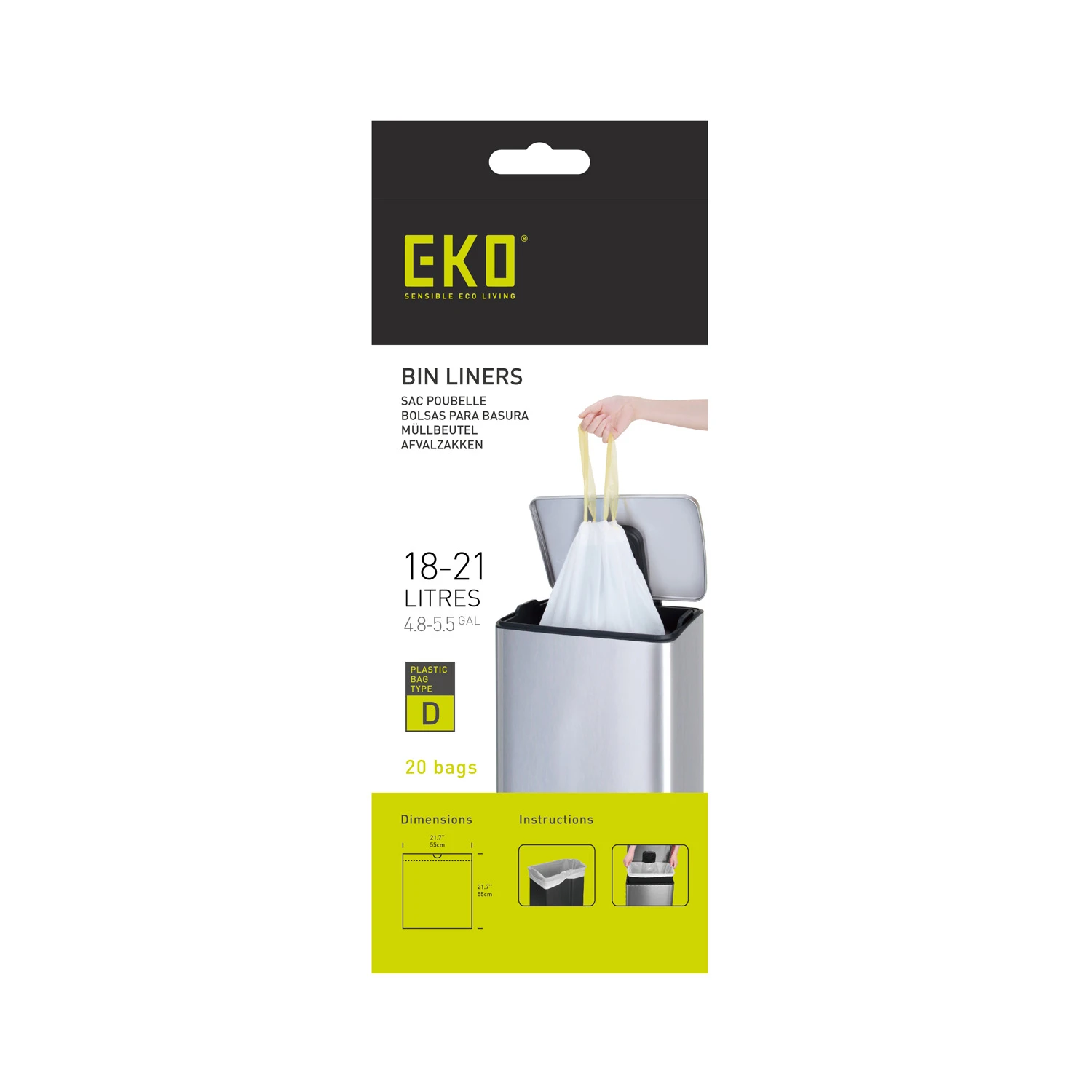 EKO Afvalzak Type D 18-21 Liter 3 EKO Afvalzak Type D 18-21 Liter