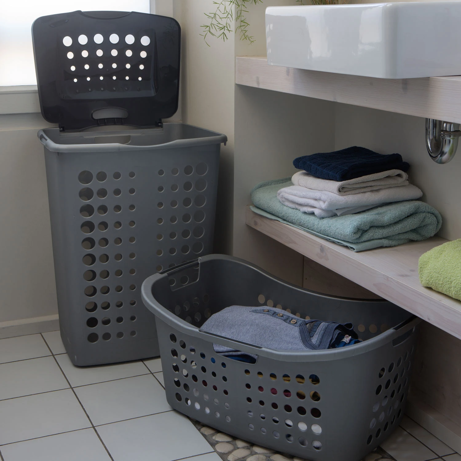 Curver Victor Wasbox 60 L Antraciet - Afbeelding 2