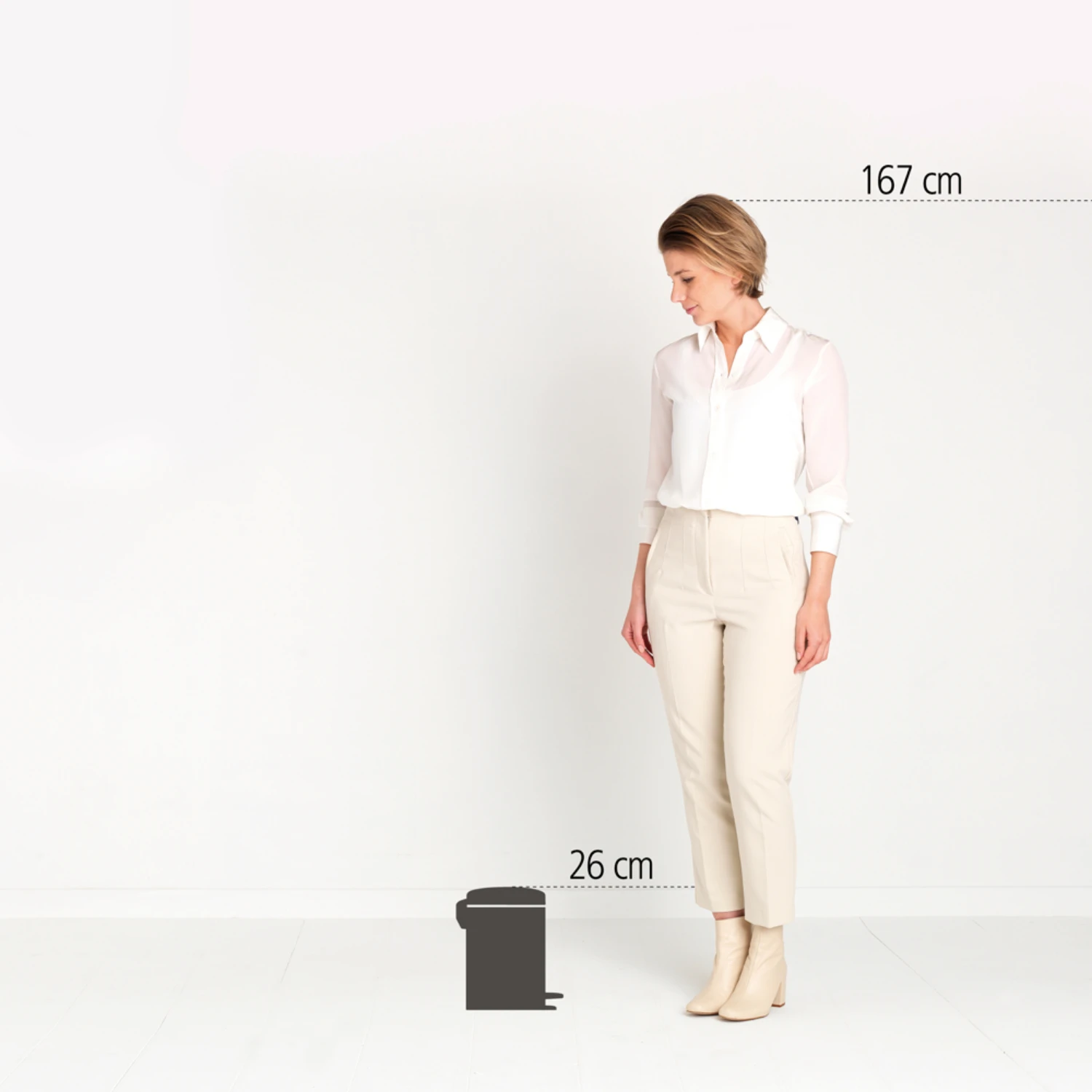 Brabantia Newicon Pedaalemmer 3 L Wit 5 Brabantia Newicon Pedaalemmer 3 L Wit - Afbeelding 3