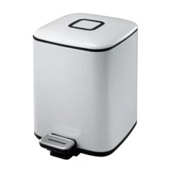 Eko Vepa Bins Pedaalemmer 6 Liter Regent Wit