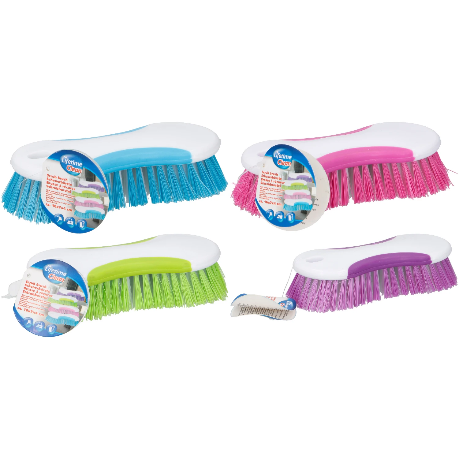 Lifetime Clean Schrobborstel 16 Cm 4 Assorti 3 Lifetime Clean Schrobborstel 16 Cm 4 Assorti
