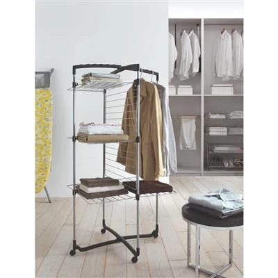 Tomado-Metaltex Droogtoren Faro Zilver 72 X 69 X 134 Cm - Afbeelding 3