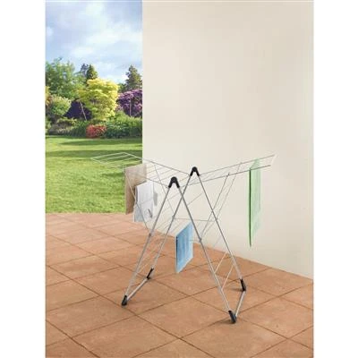 Tomado-Metaltex Breva Droogrek Zilver 58 X 133 X 109 Cm 4 Tomado-Metaltex Breva Droogrek Zilver 58 X 133 X 109 Cm - Afbeelding 2