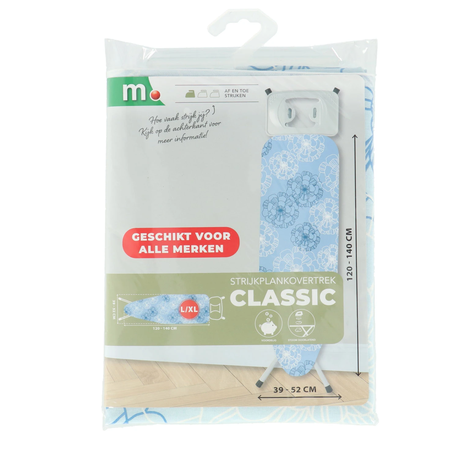 Marskramer Strijkplankhoes Classic 100x125Maat L - XL