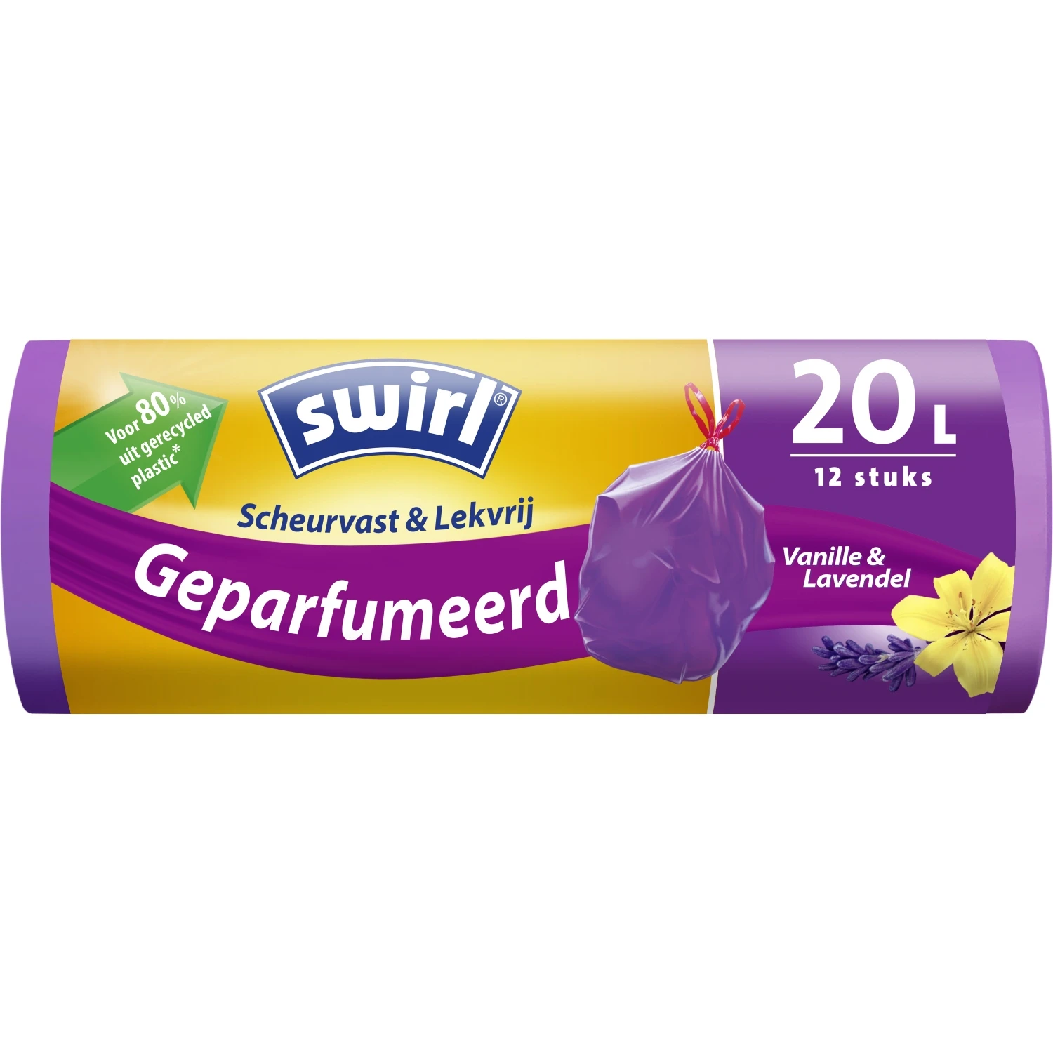Swirl Pedaalemmerzak Trekband Geparfumeerd 20L12 Stuks 3 Swirl Pedaalemmerzak Trekband Geparfumeerd 20L12 Stuks