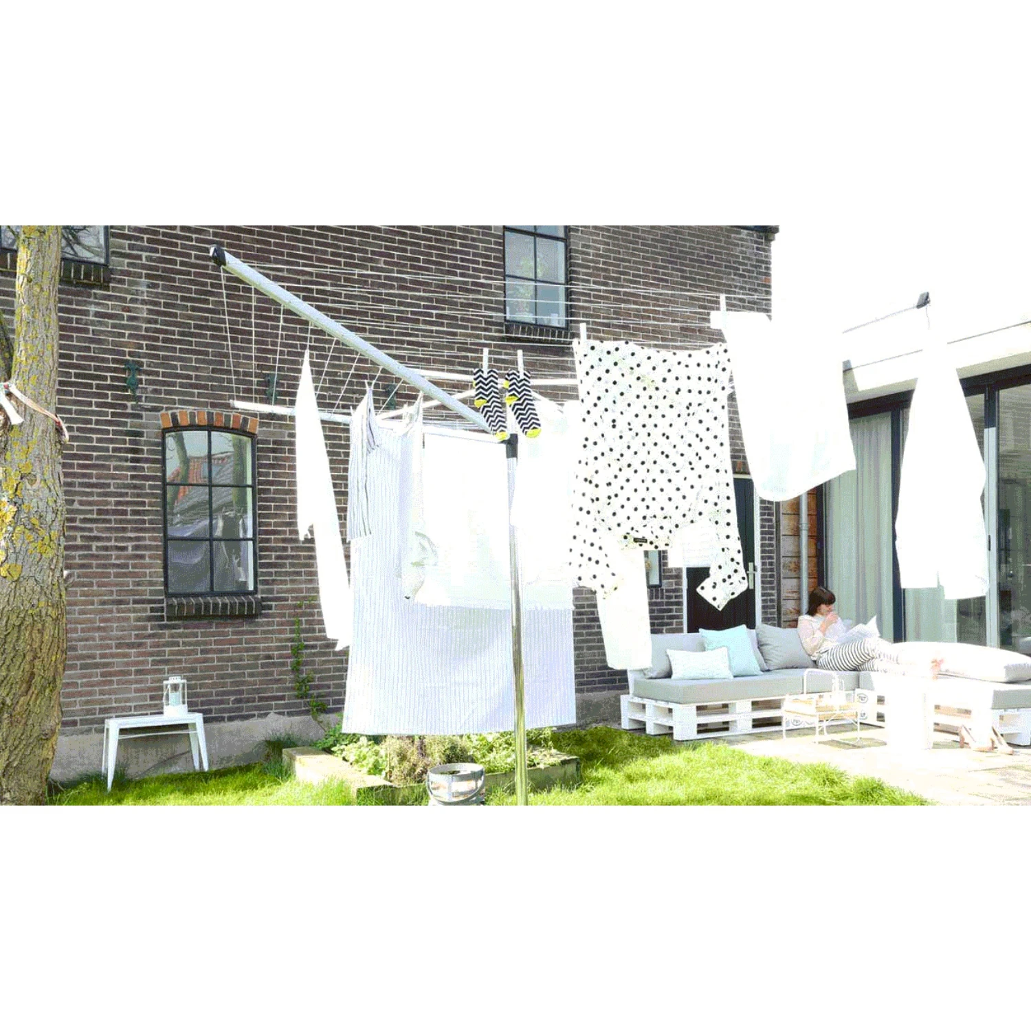 Brabantia Droogmolen 40 Meter Topspinner MetKunststof Betonanker 7 Brabantia Droogmolen 40 Meter Topspinner MetKunststof Betonanker - Afbeelding 5