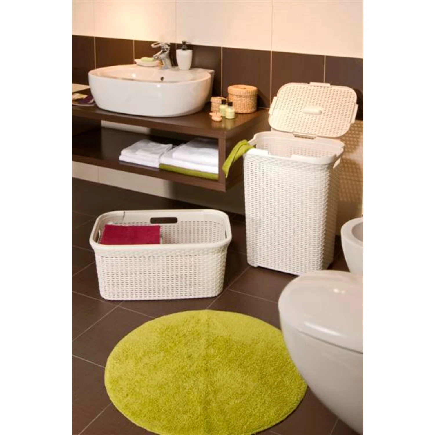 Curver Style Wasmand 45 Liter Vintage Wit - Afbeelding 3