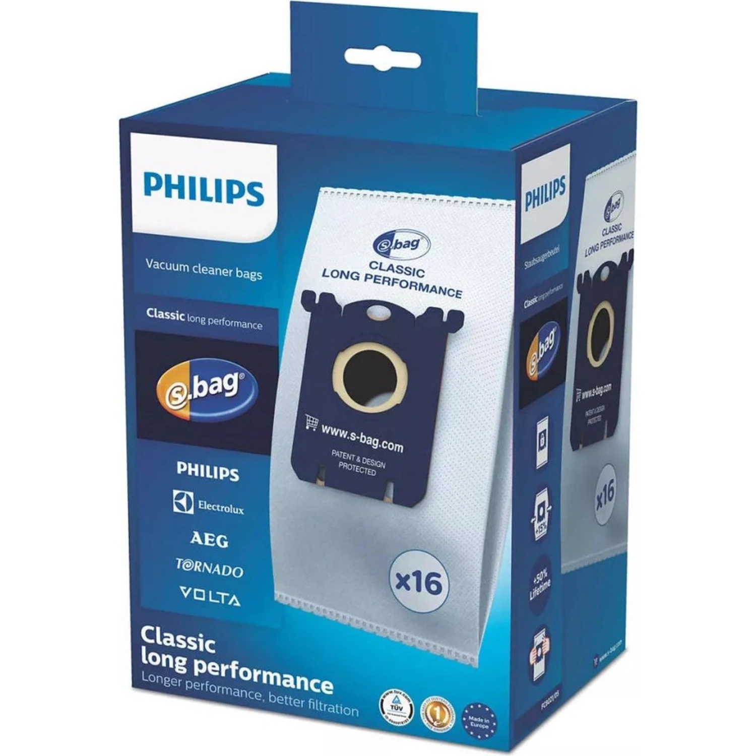 Philips Stofzuigerzakken FC8021/05 S-bag 16 Stuks 3 Philips Stofzuigerzakken FC8021/05 S-bag 16 Stuks